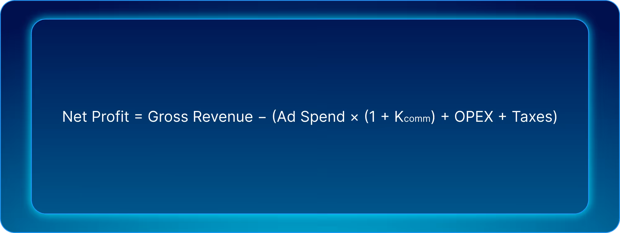Формула Net Profit