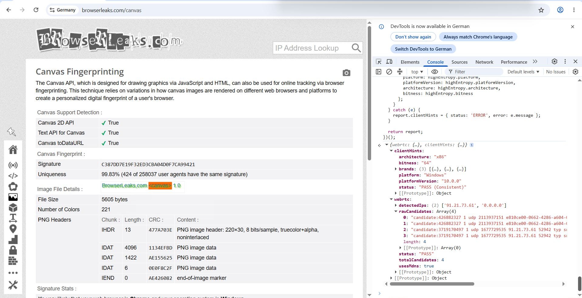  WebRTC and Client Hints Aurorium